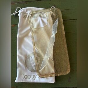 Loopy Gold Glitter iPhone 13 Pro Max Case